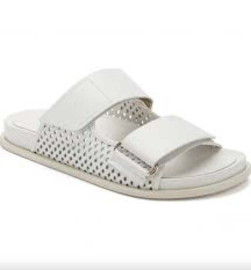 Mercedes Castillo Slide Sandals Womens 11 White Celynne Open Toe Casual Wear S31